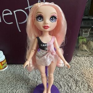 Rainbow Pink and Black Fashion Doll with Accessories